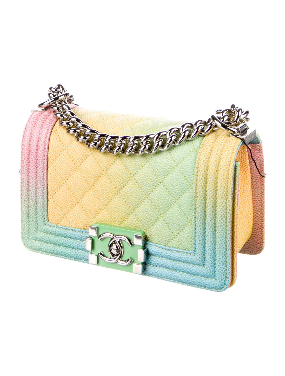 Chanel Quilted Rainbow Small Cuba Boy Bag