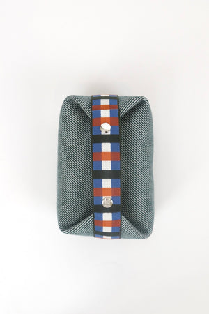 Wool Green Blue Bride-a-Brac Large Case