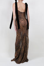 Leopard Sheer Maxi Gown