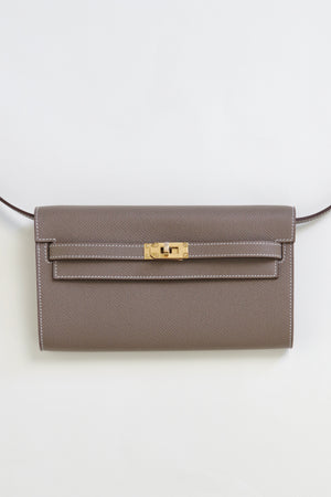 Hermès 2024 Kelly Classique To Go Wallet Epsom GHW