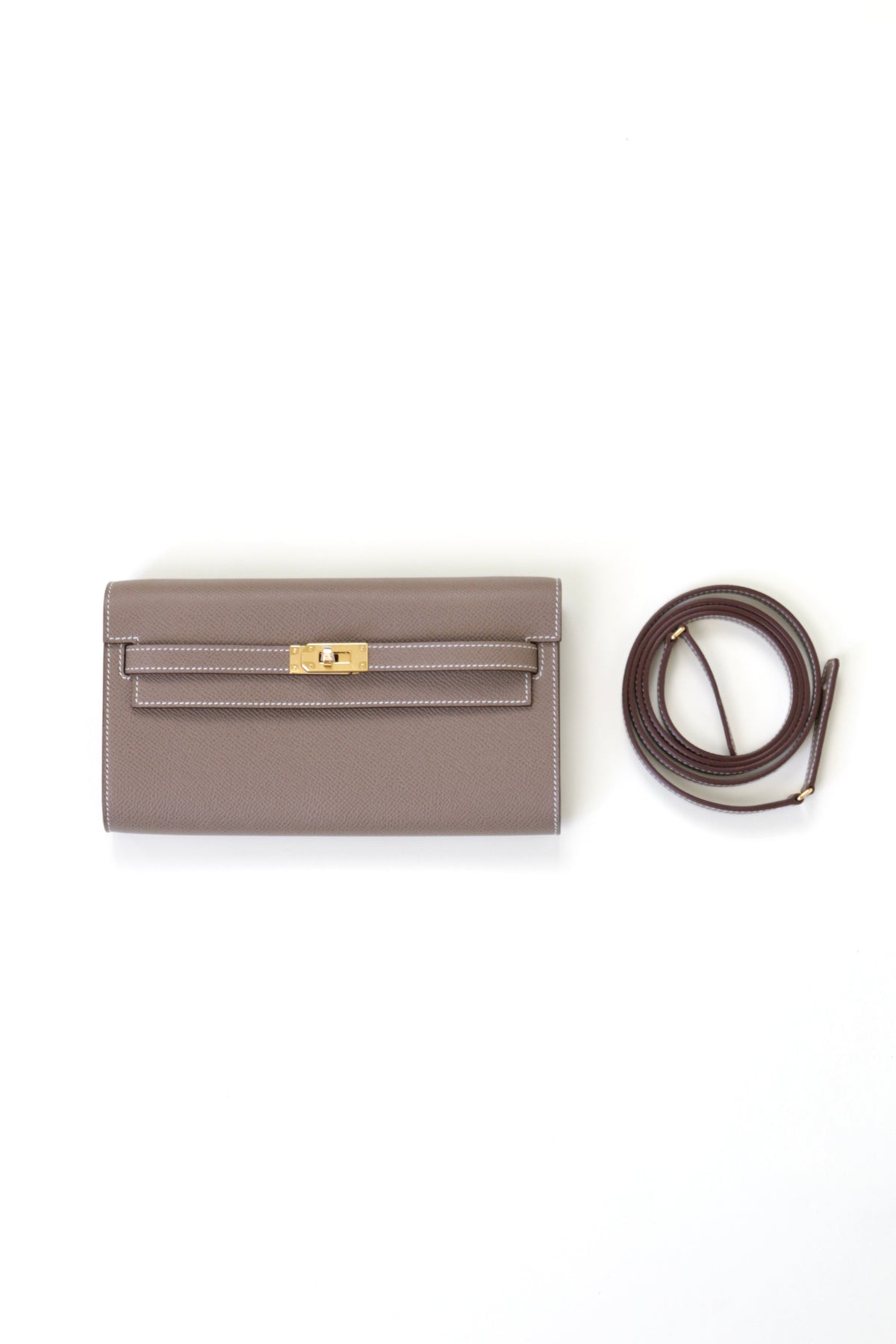Hermès 2024 Kelly Classique To Go Wallet Epsom GHW