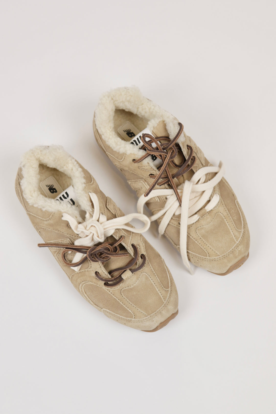 New Balance X Miu Miu - 530 SL Bleached Leather Sneakers – my-RTW