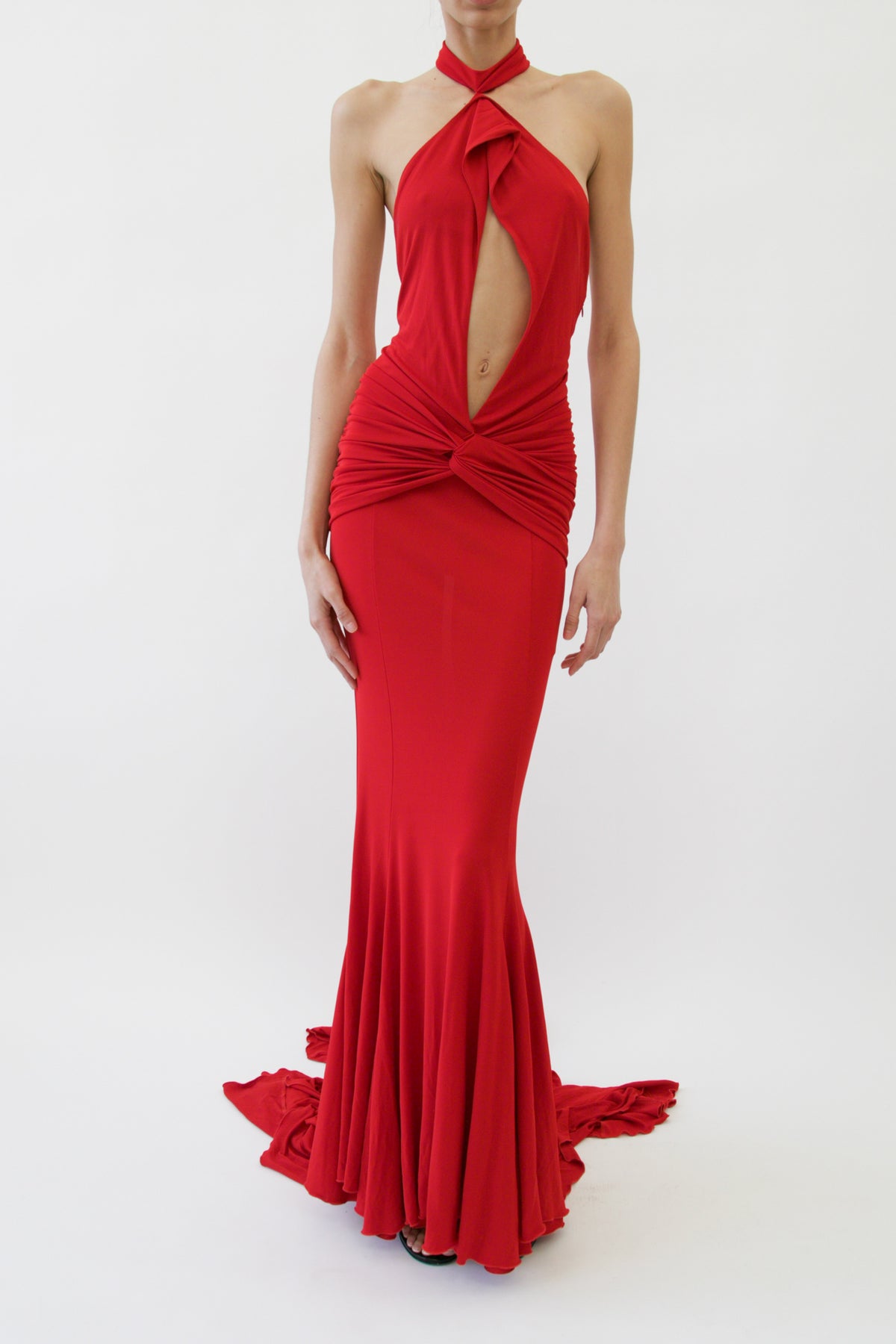 Red Cutout Gown