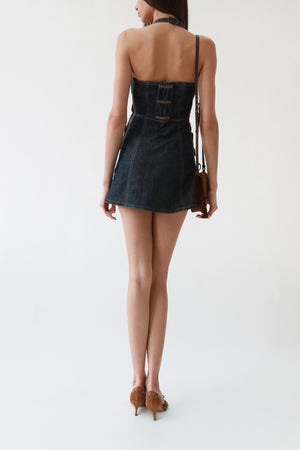 Burberry London Denim Halter Dress