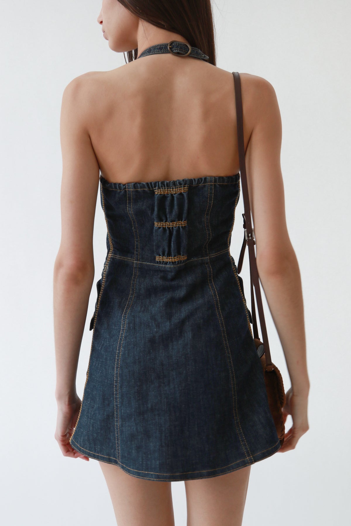 Burberry London Denim Halter Dress
