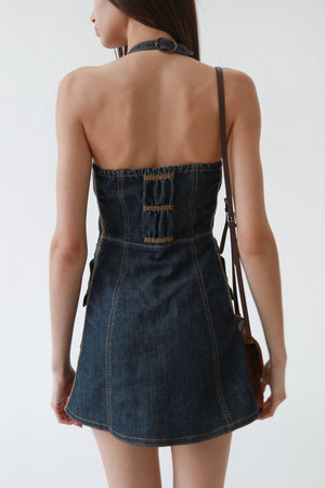 Burberry London Denim Halter Dress