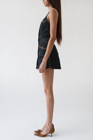 Burberry London Denim Halter Dress