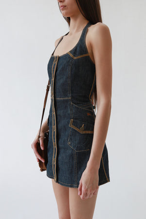 Burberry London Denim Halter Dress