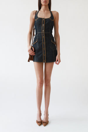 Burberry London Denim Halter Dress