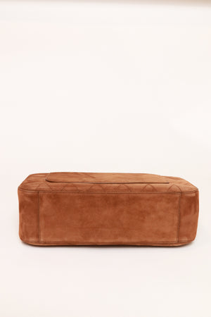 2026 Métiers d'Art Camel Gold Suede Maxi Flap Bag