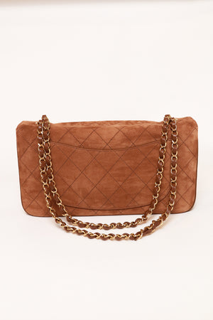 2026 Métiers d'Art Camel Gold Suede Maxi Flap Bag