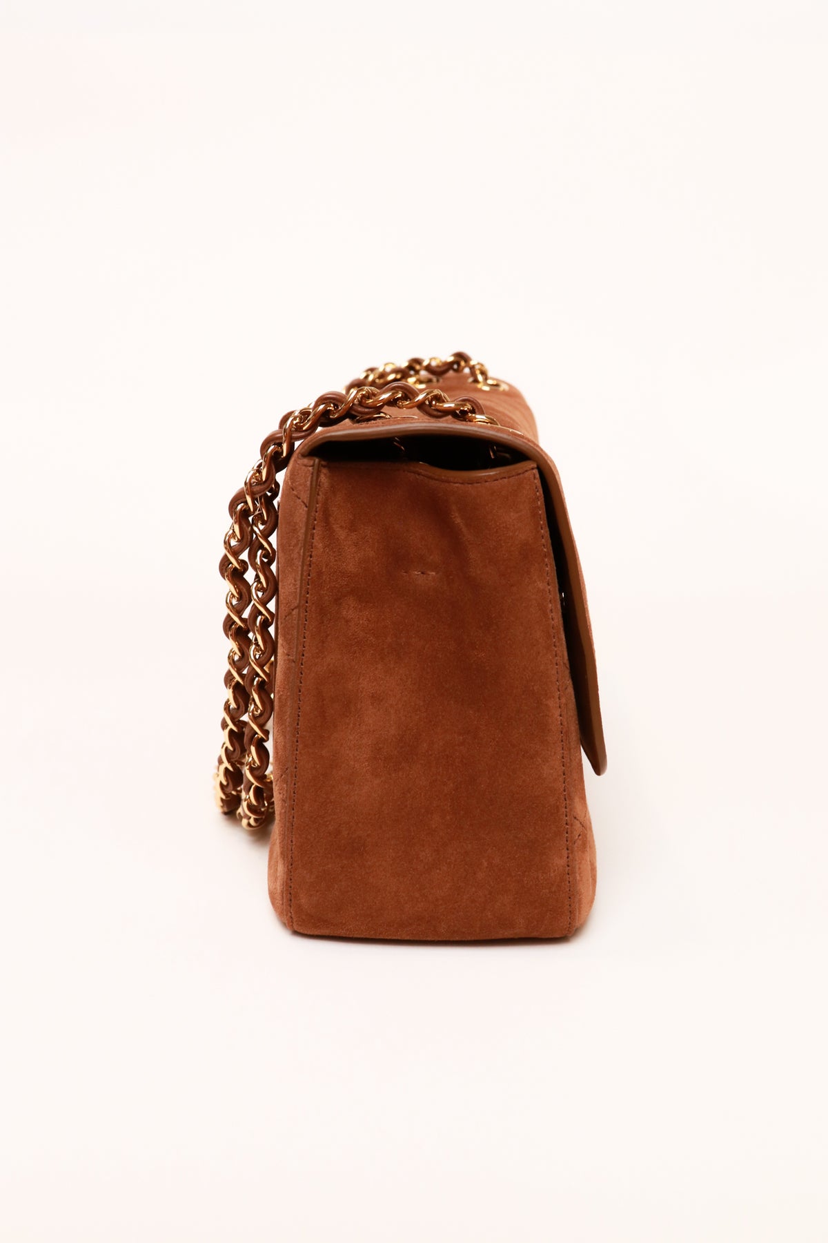 2026 Métiers d'Art Camel Gold Suede Maxi Flap Bag