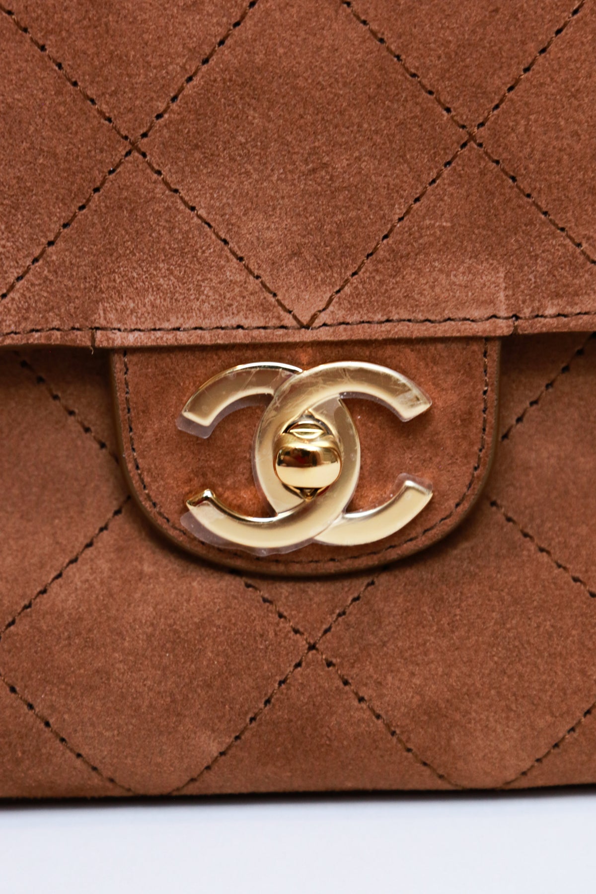 2026 Métiers d'Art Camel Gold Suede Maxi Flap Bag