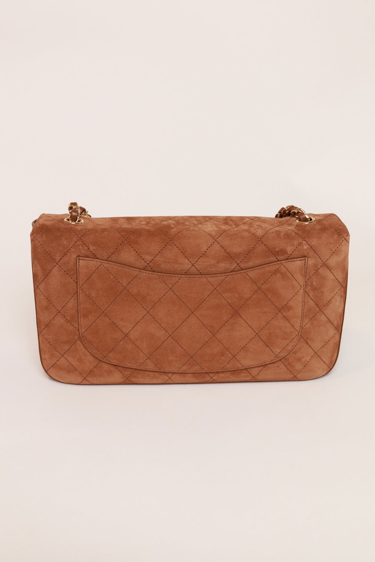 2026 Métiers d'Art Camel Gold Suede Maxi Flap Bag