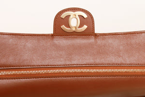 2026 Métiers d'Art Camel Gold Suede Maxi Flap Bag