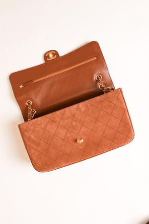 2026 Métiers d'Art Camel Gold Suede Maxi Flap Bag