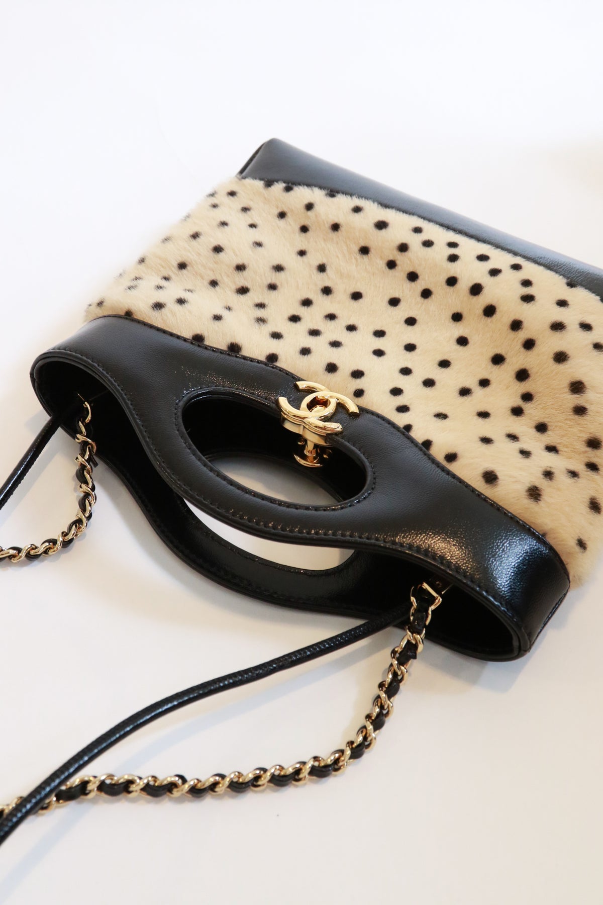 Métiers d'Art 2026 Cheetah Print Calf Hair Mini 31 Shopping Bag