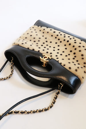 Métiers d'Art 2026 Cheetah Print Calf Hair Mini 31 Shopping Bag