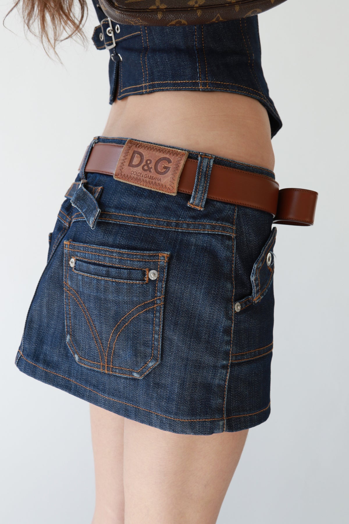 D&G Vintage Denim Mini Skirt