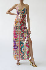 Etro Multicolour Embellished Slip Gown