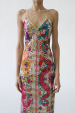 Etro Multicolour Embellished Slip Gown