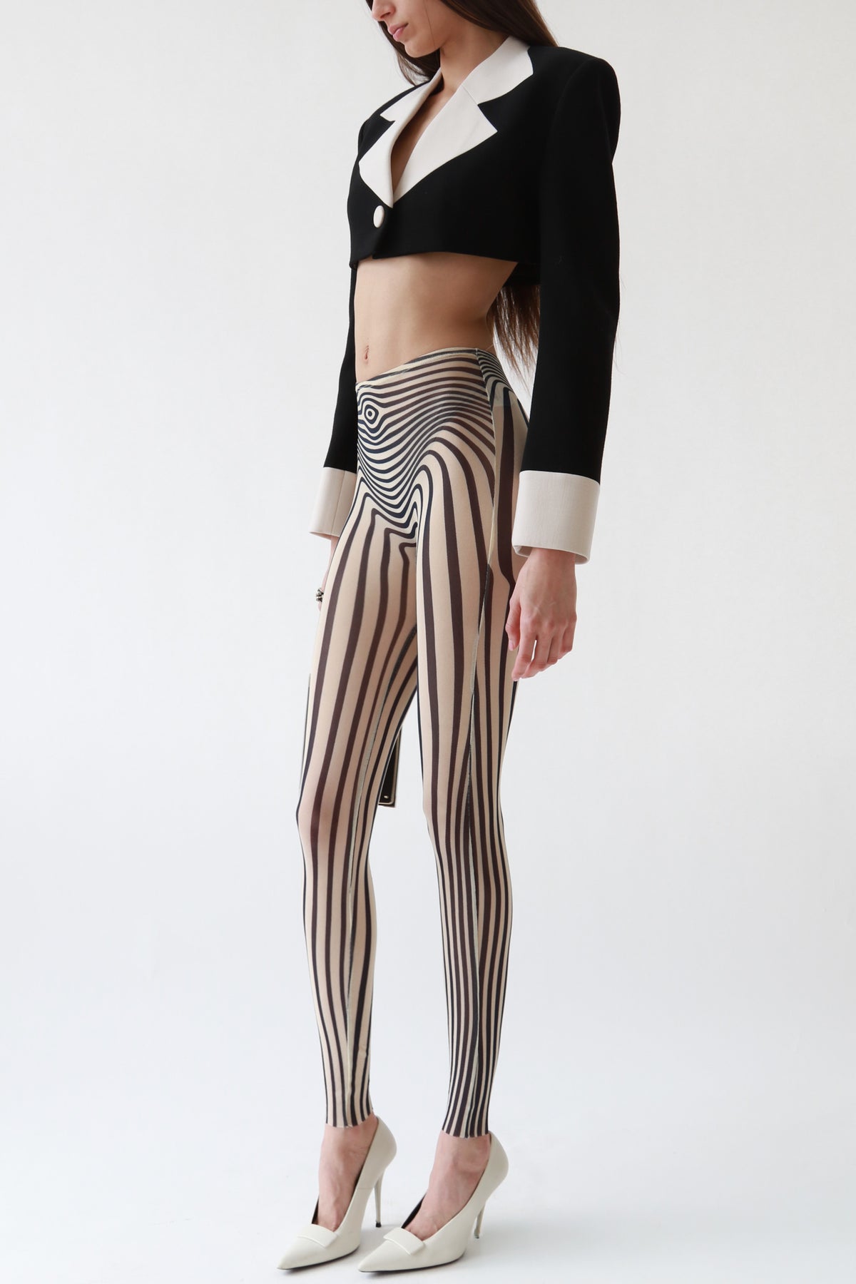 Original Vintage Body Morph Print Mesh Leggings