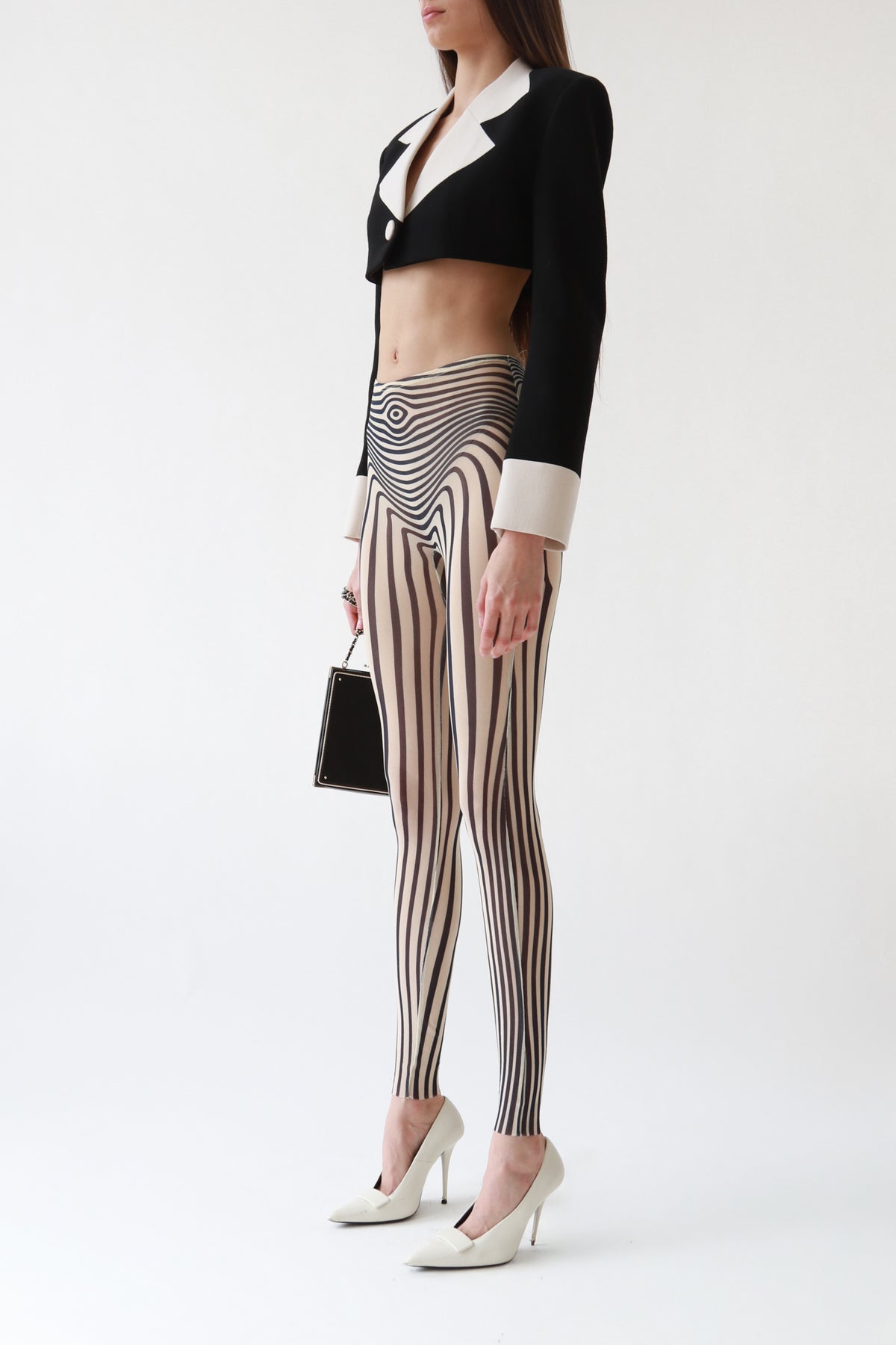 Original Vintage Body Morph Print Mesh Leggings