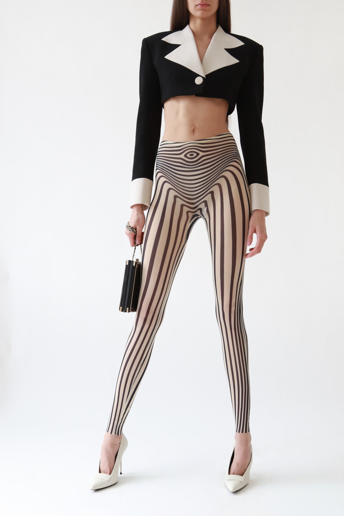 Original Vintage Body Morph Print Mesh Leggings