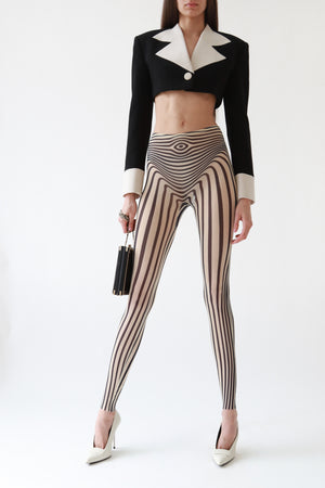 Original Vintage Body Morph Print Mesh Leggings