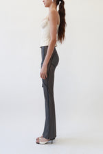 Sheer Mesh Geometric Flare Trousers