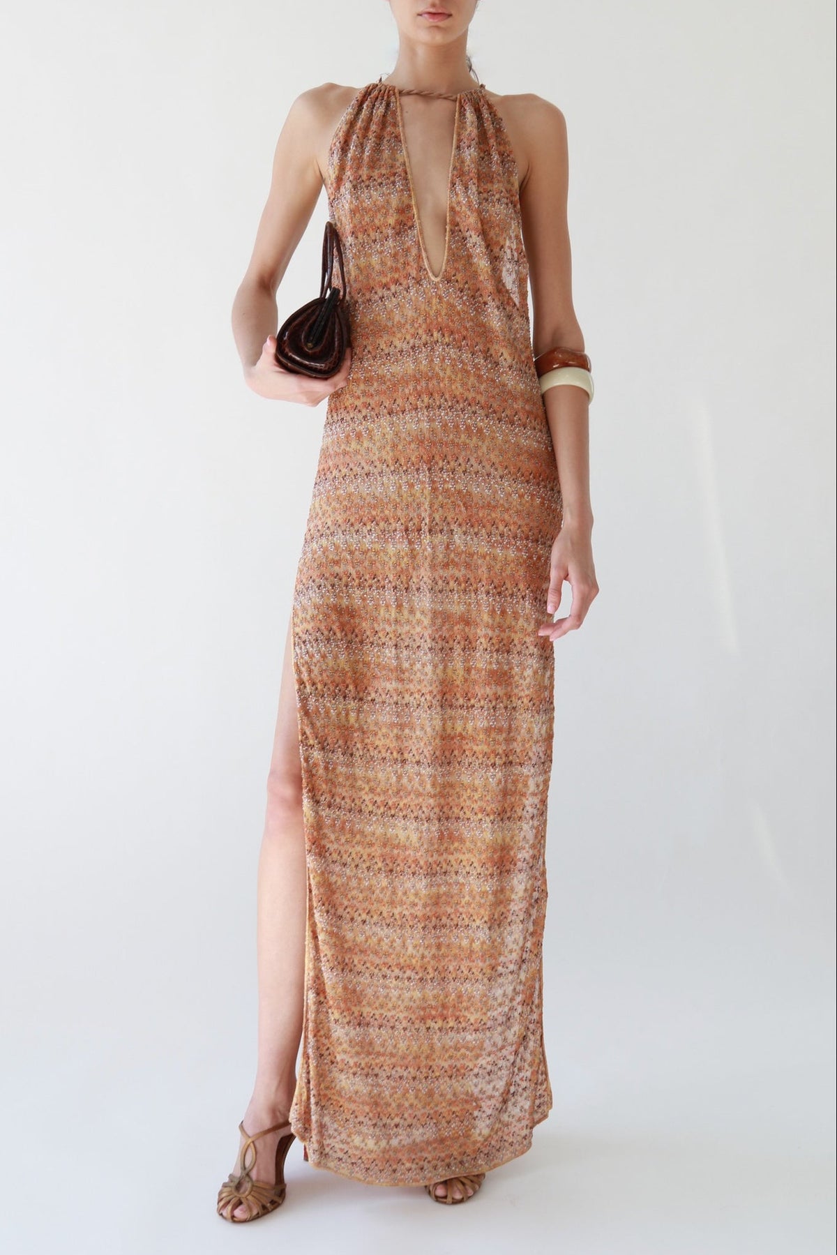 Signature Knit Halter Maxi Dress