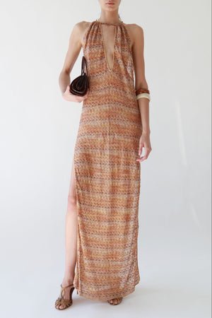 Signature Knit Halter Maxi Dress