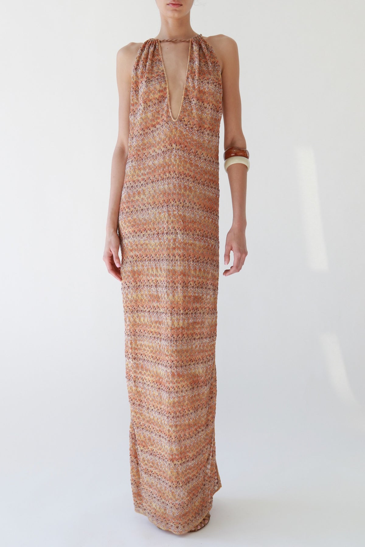 Signature Knit Halter Maxi Dress