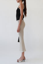 Metallic Knit Crochet Cropped Pants