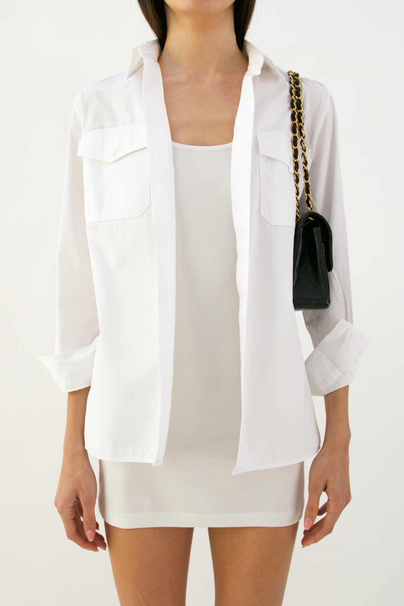Vintage Prada White Cotton Utility Shirt
