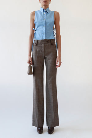 Vintage YSL Micro-Check Wool Trousers