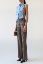 Vintage YSL Micro-Check Wool Trousers