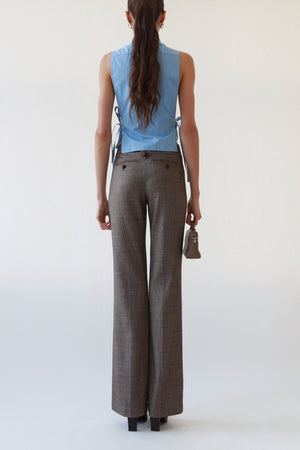 Vintage YSL Micro-Check Wool Trousers