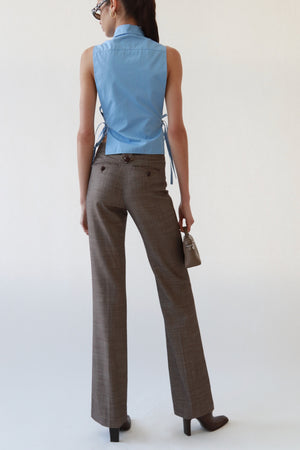 Vintage YSL Micro-Check Wool Trousers
